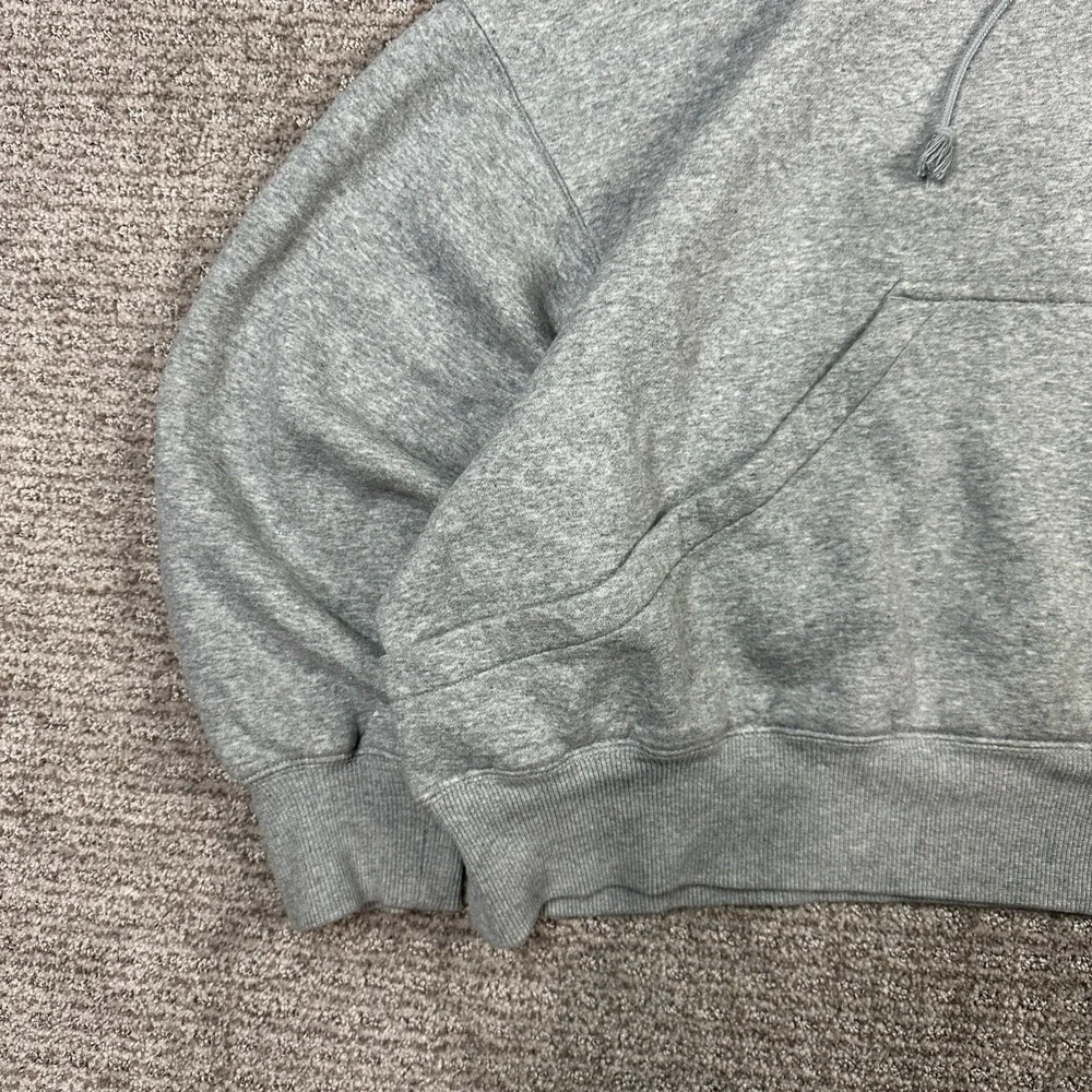 Nike Sportswear Essential Women Oversized Fleece Hoodie Gray Swoosh Large